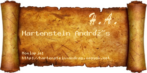 Hartenstein András névjegykártya