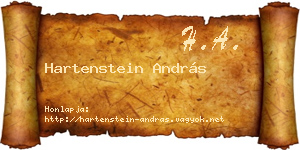 Hartenstein András névjegykártya