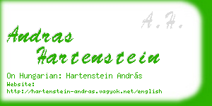 andras hartenstein business card
